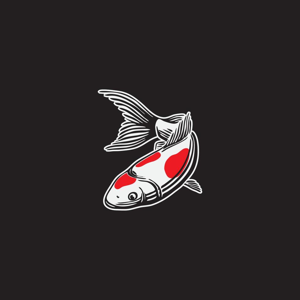 Koi-Fisch-Illustration. kreatives Design. vektor