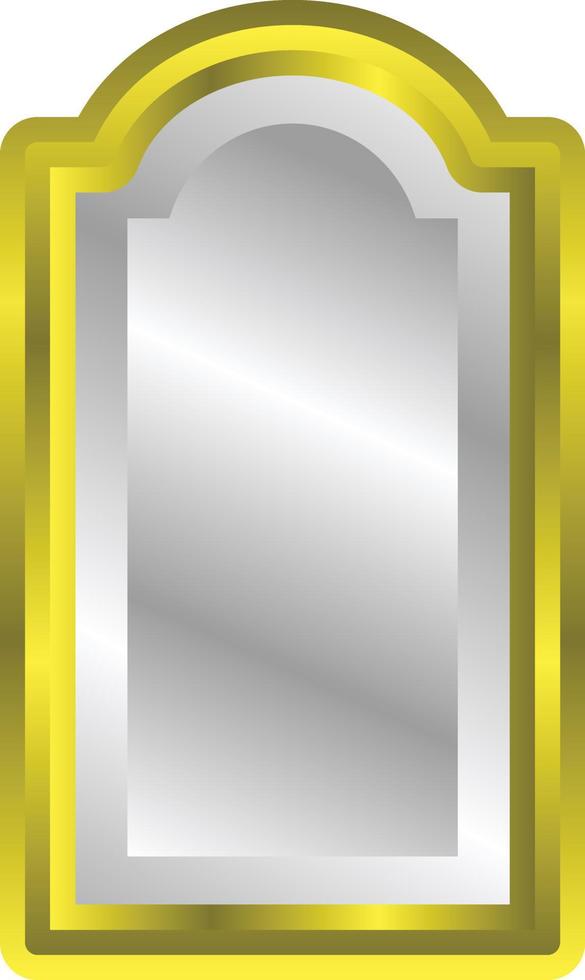 goldene Spiegel-Symbol-Vektor-Illustration vektor