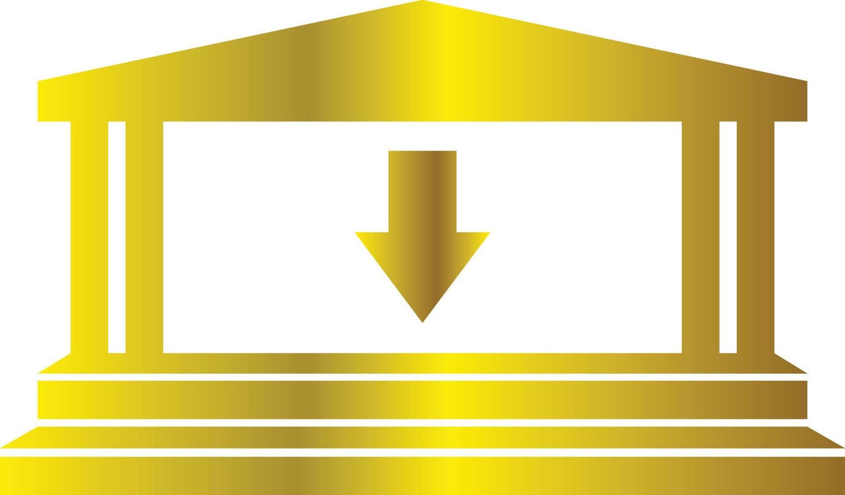goldenes lager einfaches symbol vektor