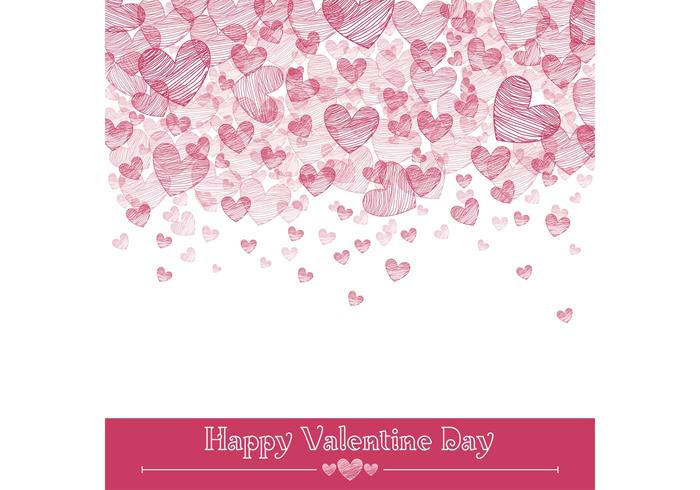 Valentine Hearts Vector Bakgrund