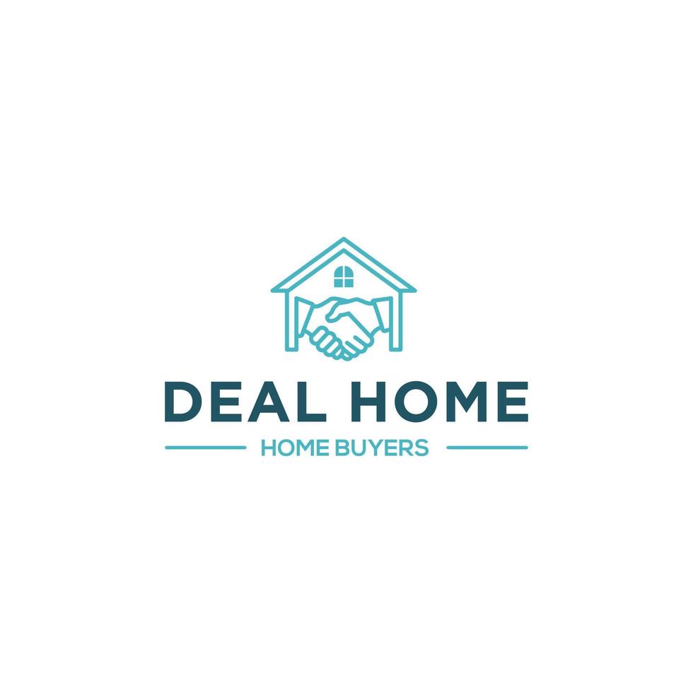 handshake-haus-logo-symbol-design.home-deal-logo vektor