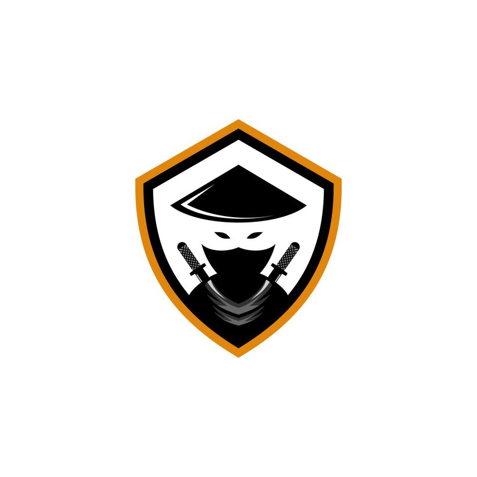 ninja logotyp design vektor mall
