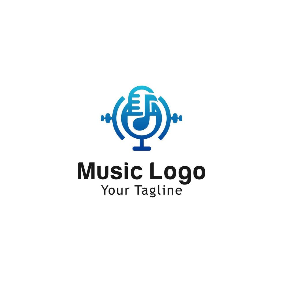 musik logotyp mall design vektorillustration vektor