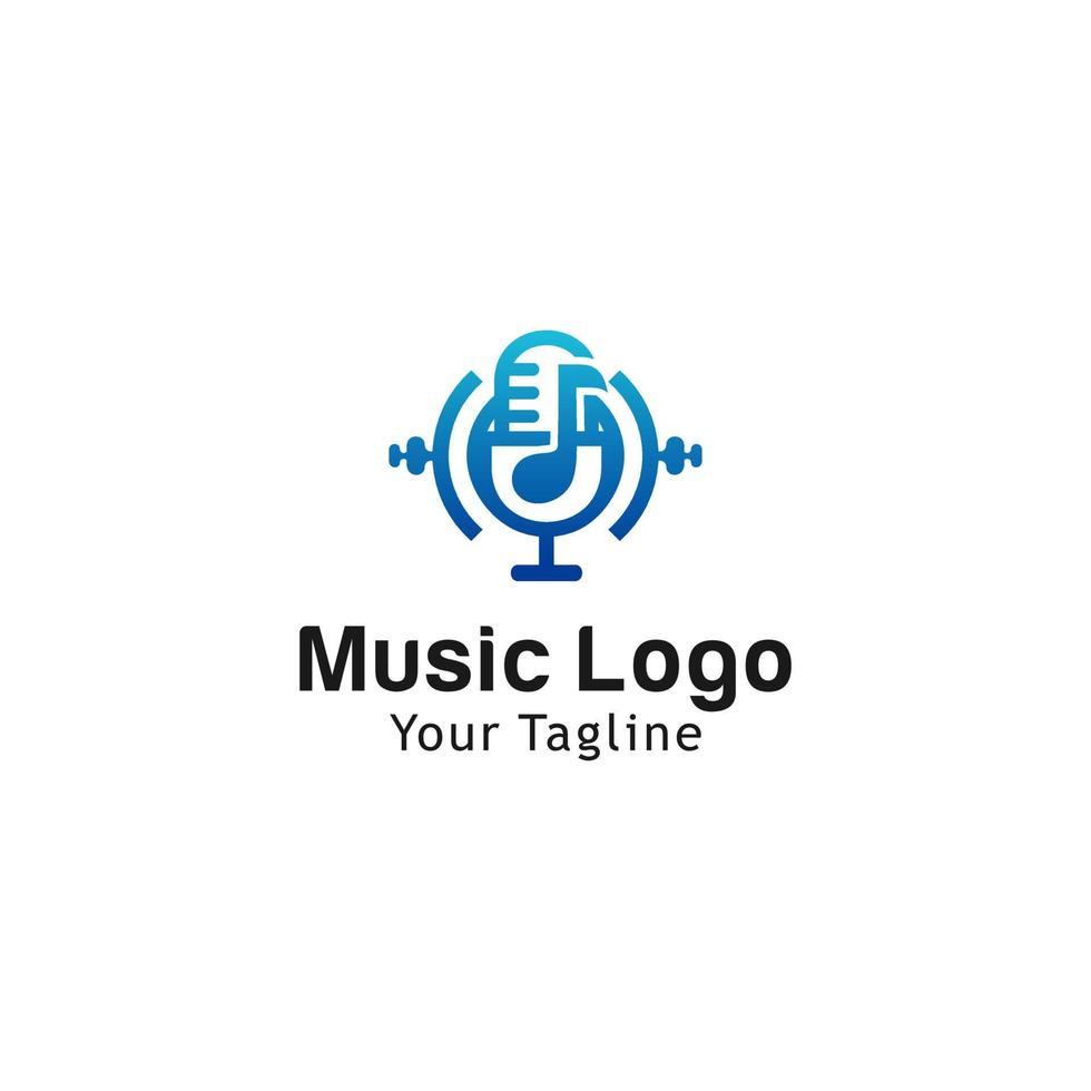 Musik-Logo-Vorlage-Design-Vektor-Illustration vektor