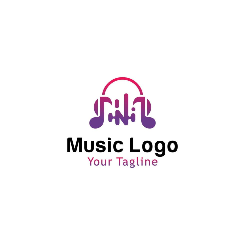 musik logotyp mall design vektorillustration vektor