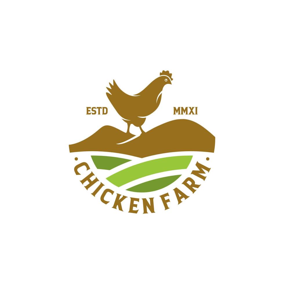 hühnerfarm-logo-vektorvorlage vektor