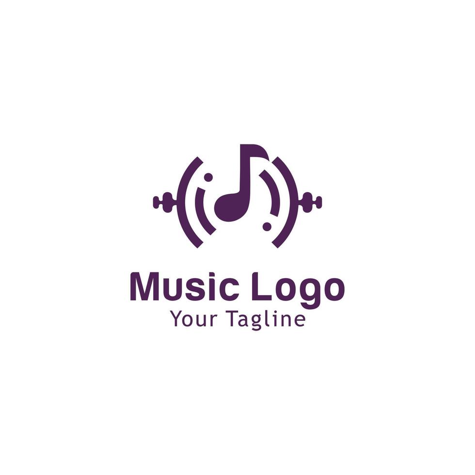 Musik-Logo-Vorlage-Design-Vektor-Illustration vektor