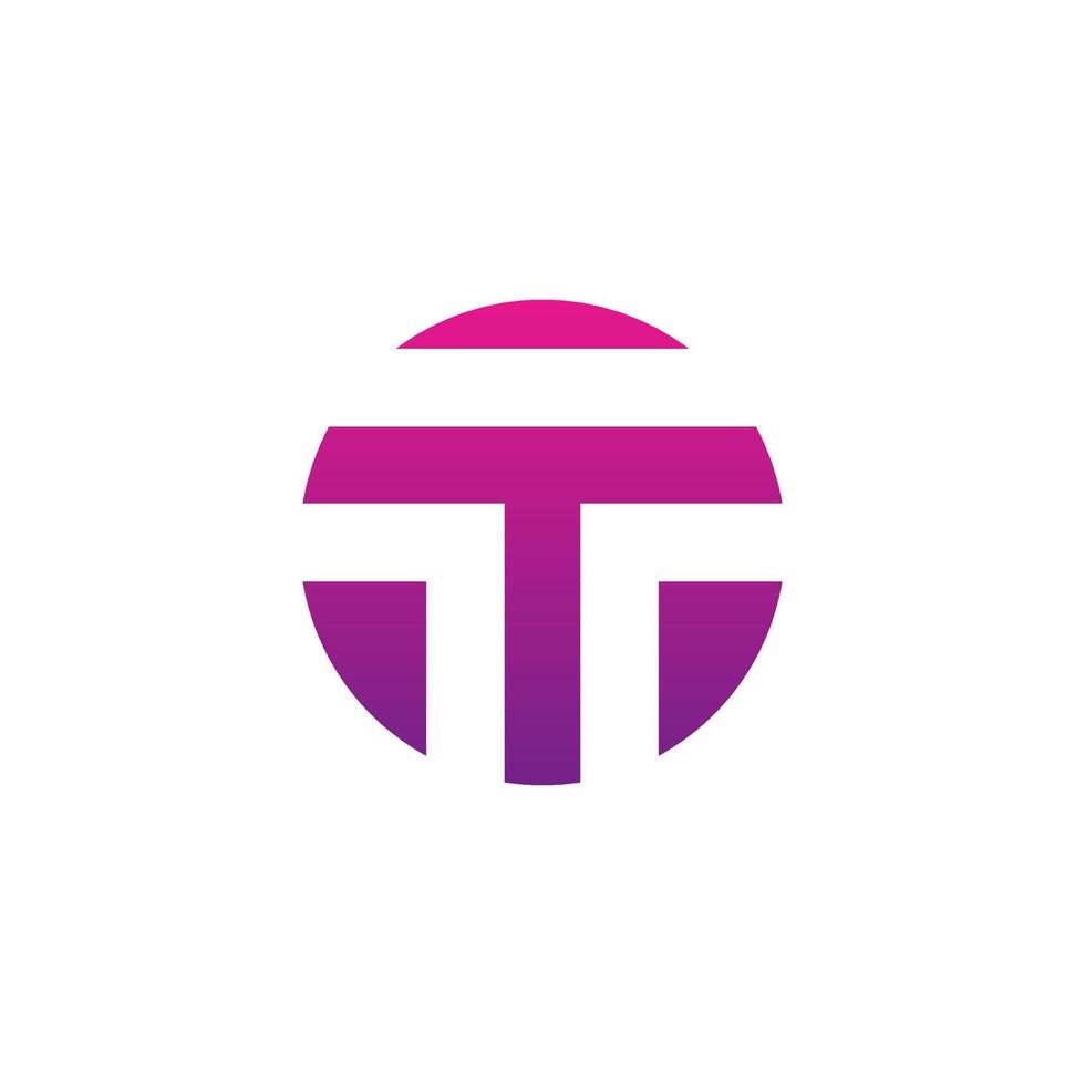 Buchstabe t-Logo-Icon-Design-Vorlagenelemente. Vektor-Illustration vektor