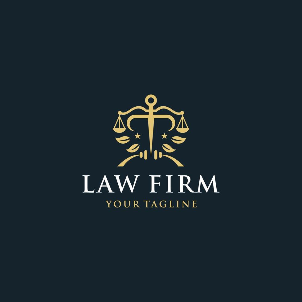 kreativa advokatbyrå logotyp designmall vektor