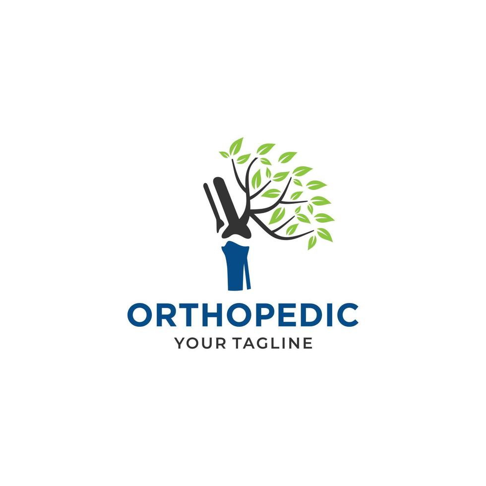ortopedisk hälsa logotyp design vektor mall