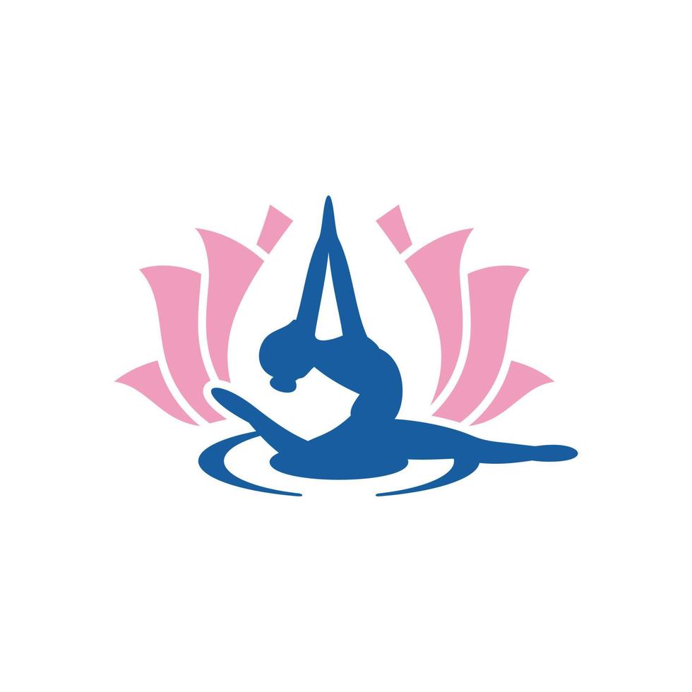 yoga logotyp vektor mall