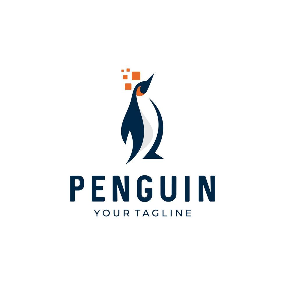 Pinguin-Vektor-Logo-Symbol-Design vektor