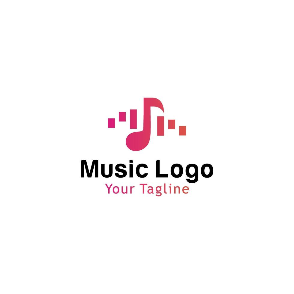 musik logotyp mall design vektorillustration vektor