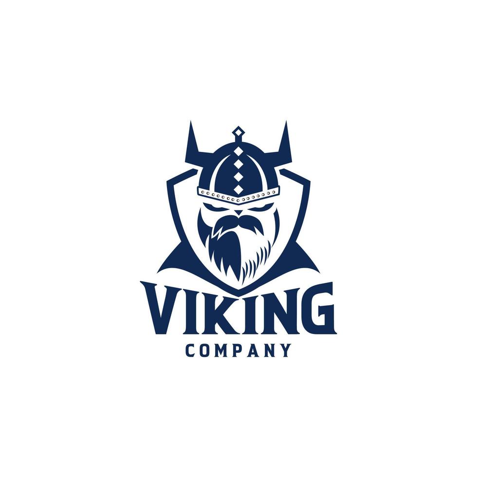 Wikinger-Krieger-Logo-Design-Vektor-Illustration vektor