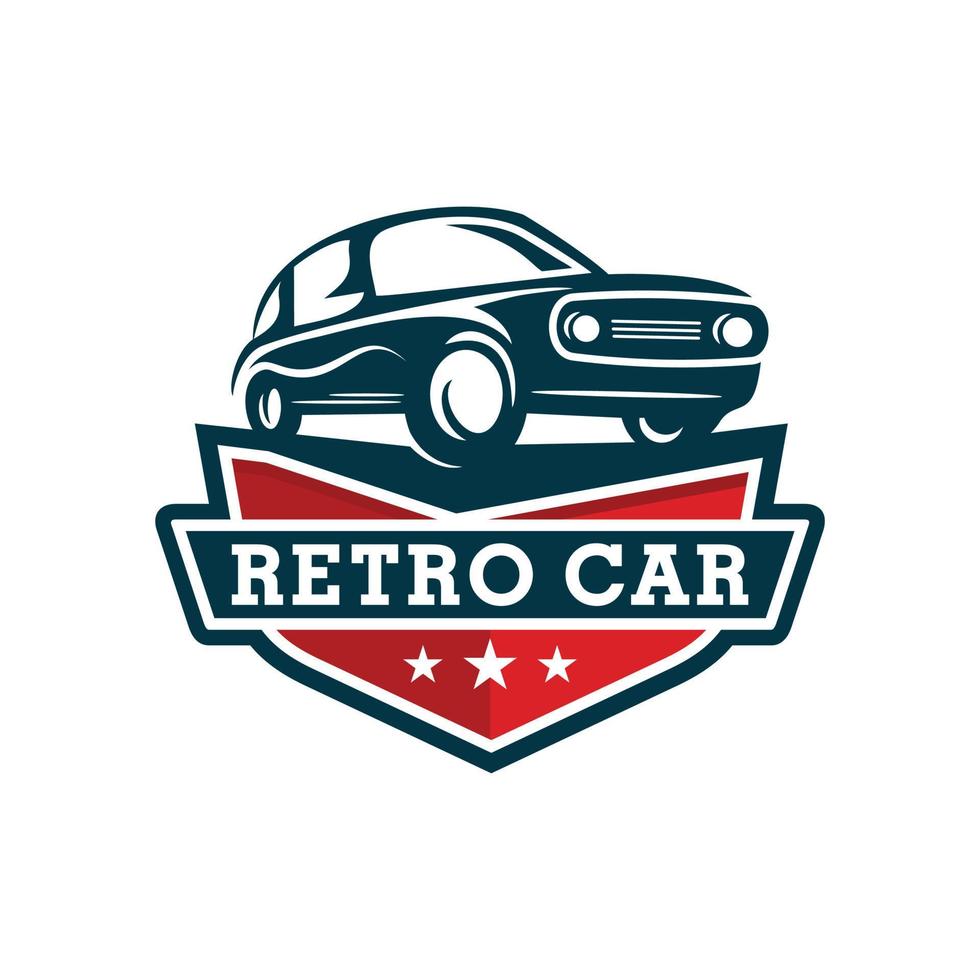 Retro-Auto-Logo-Design-Vorlagenvektor vektor