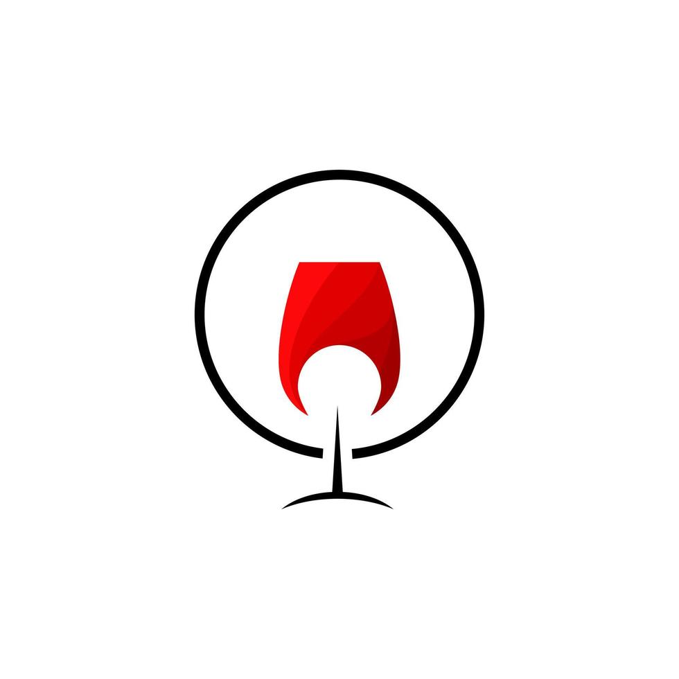 Wein-Logo-Design-Vektor-Vorlage vektor