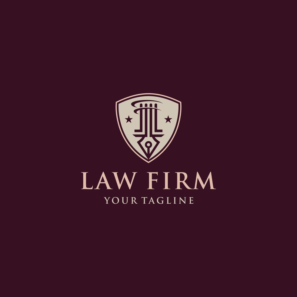 kreative Logo-Design-Vorlage für Anwaltskanzleien vektor