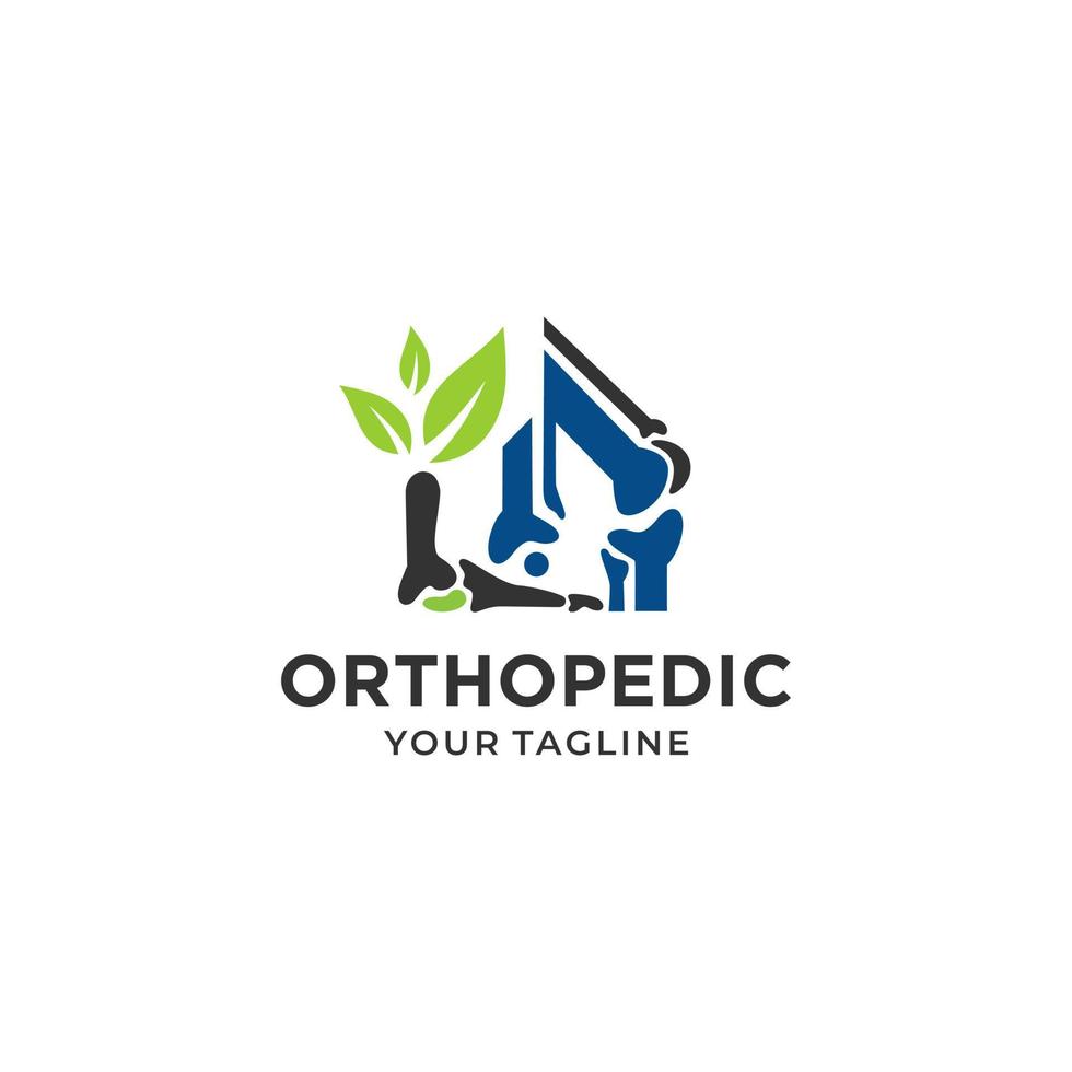 ortopedisk logotyp design vektor mall