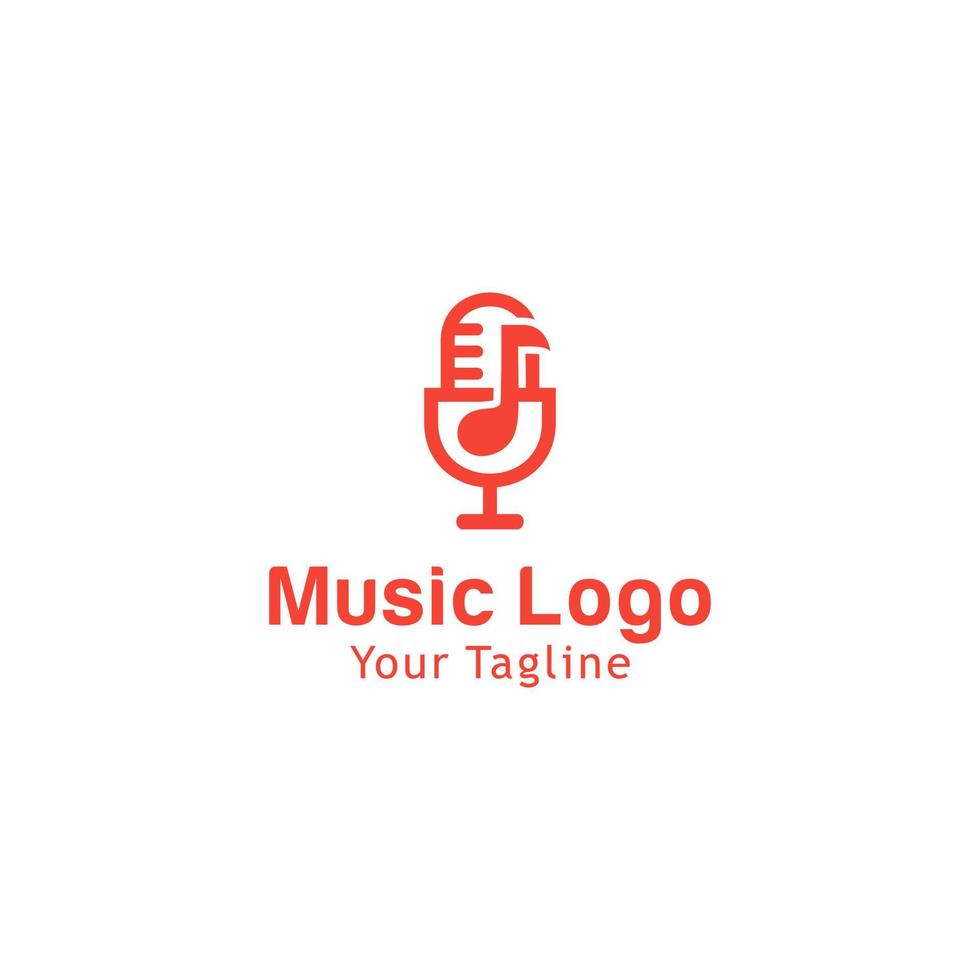 musik logotyp mall design vektorillustration vektor