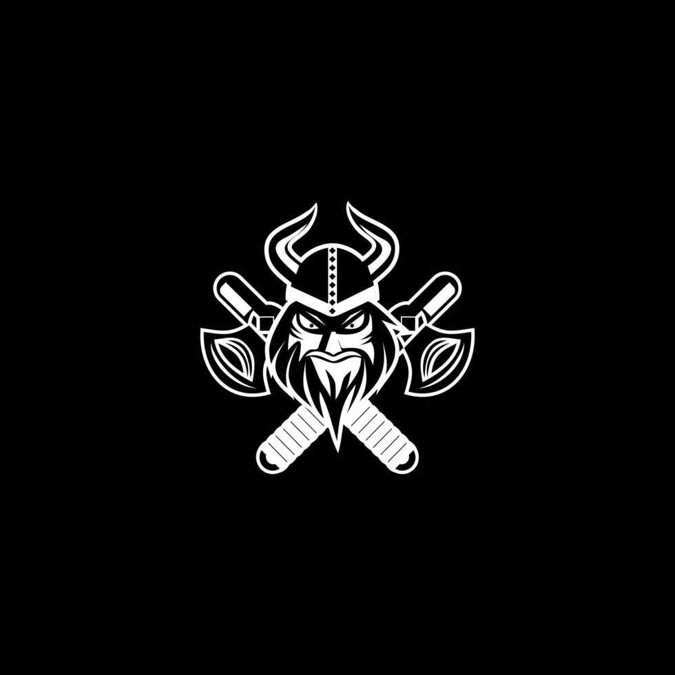 viking warrior logotyp design vektor illustration