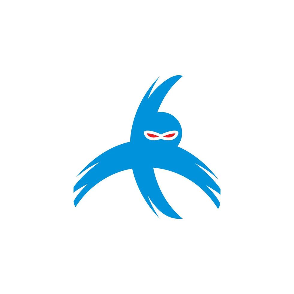 Ninja-Logo-Design-Vektorvorlage vektor