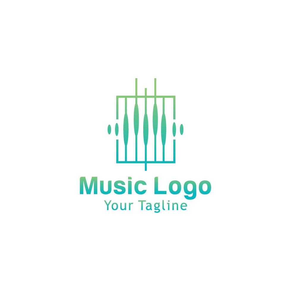 musik logotyp mall design vektorillustration vektor