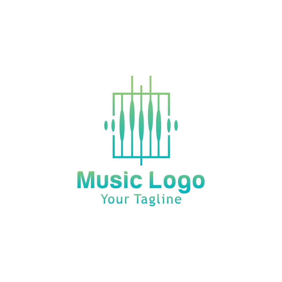 Musik-Logo-Vorlage-Design-Vektor-Illustration vektor