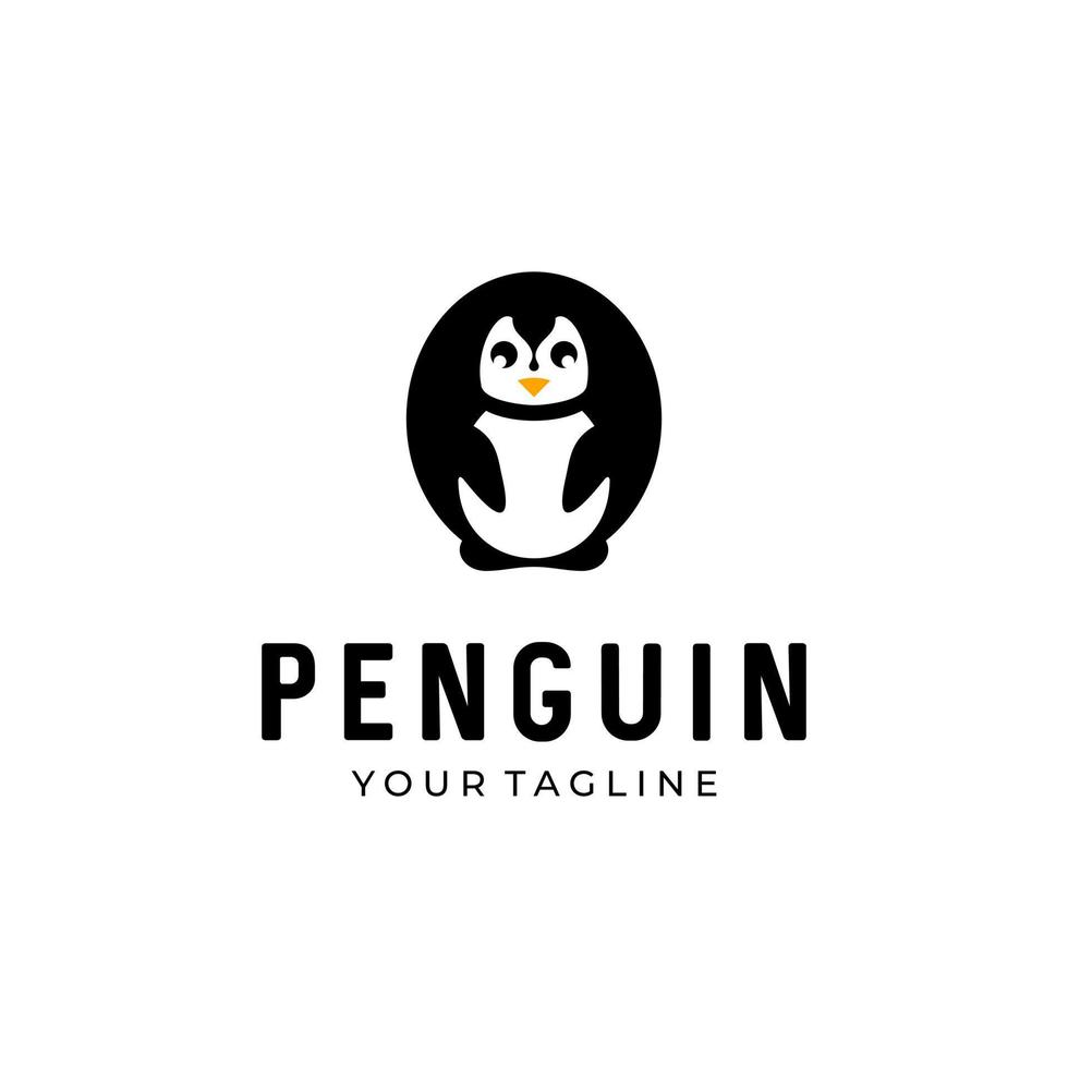 Pinguin-Vektor-Logo-Symbol-Design vektor