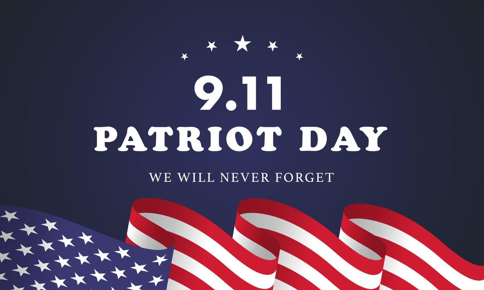 patriot day usa vergiss nie 9.11 vektorposter - vektorillustration vektor