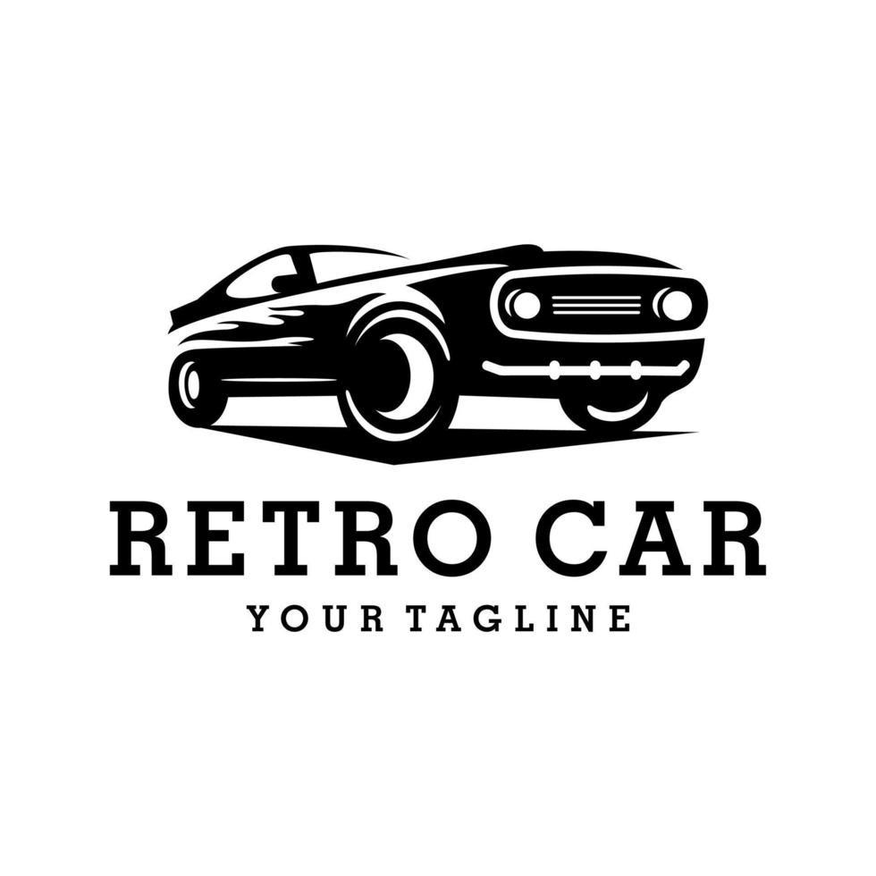 Retro-Auto-Logo-Design-Vorlagenvektor vektor