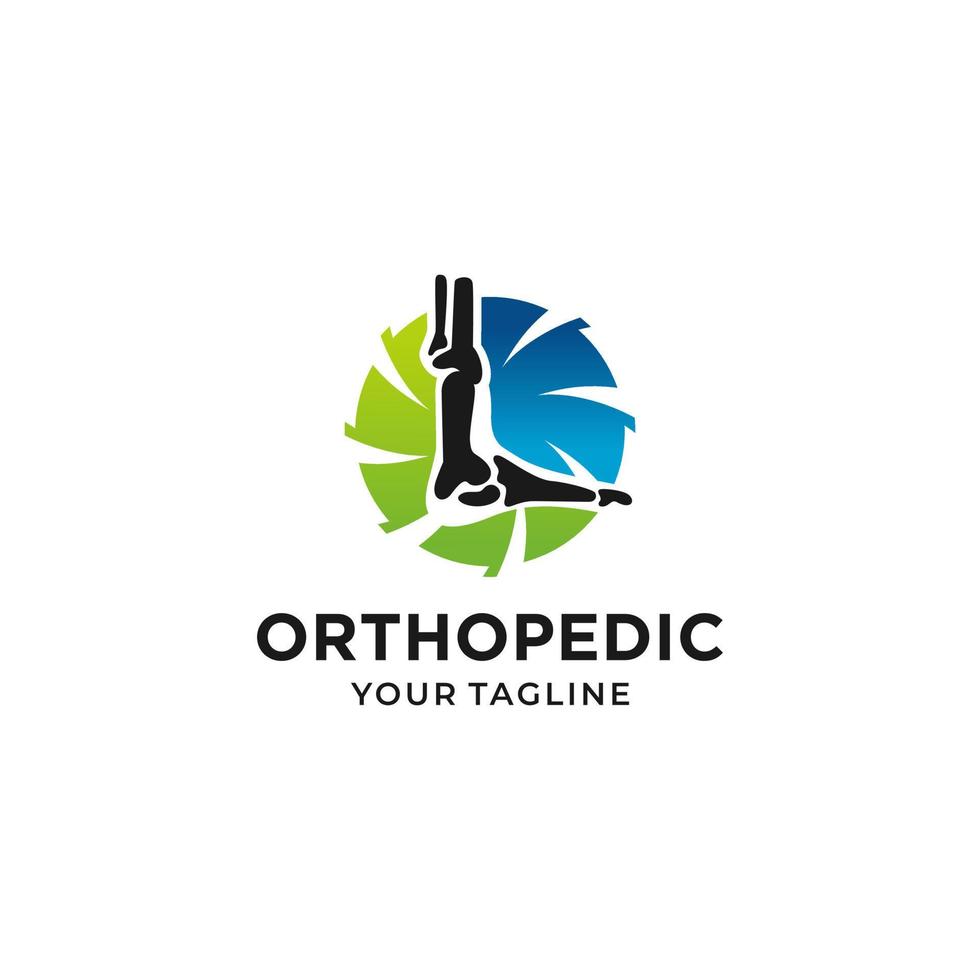 orthopädische Logo-Design-Vektorvorlage vektor