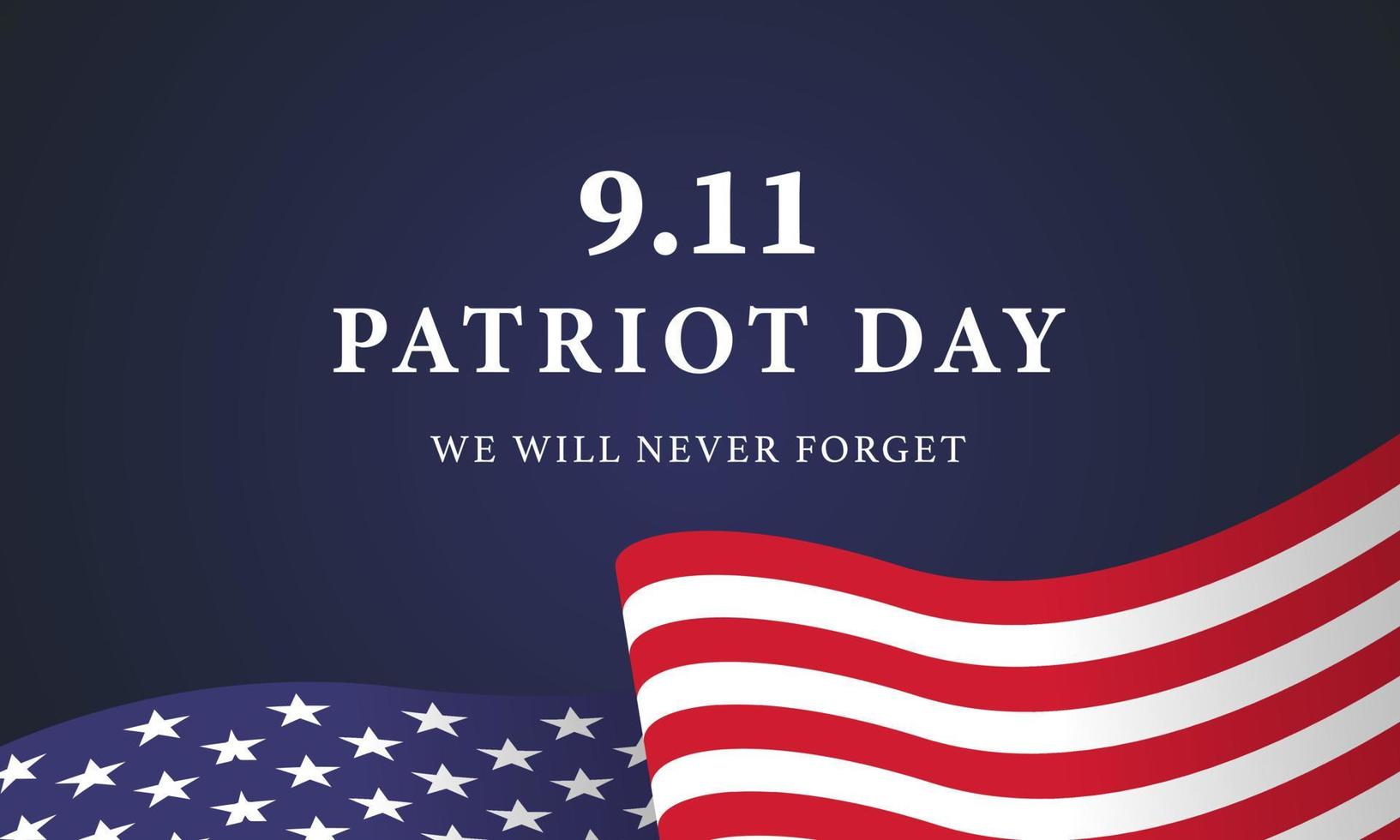 patriot day usa vergiss nie 9.11 vektorposter - vektorillustration vektor