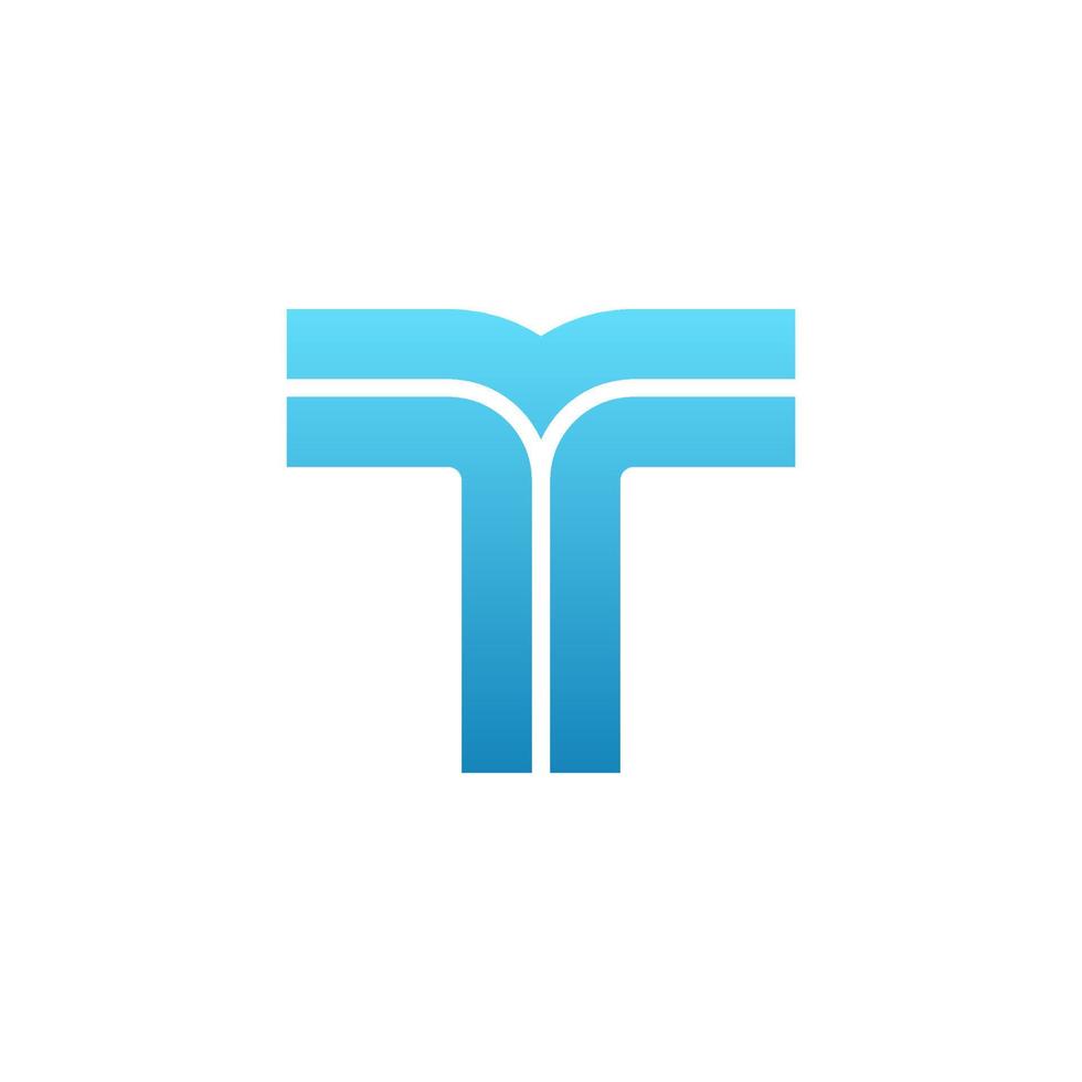 bokstaven t logotyp ikon designmall element. vektor illustration