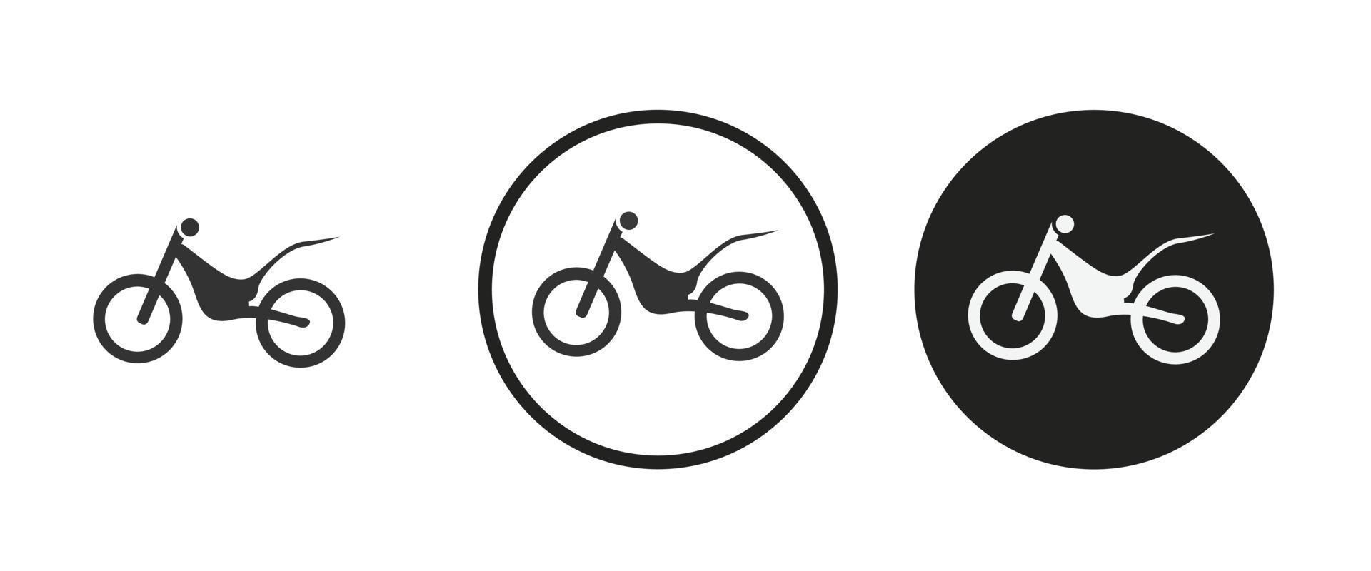 Motocross-Symbol. Web-Icon-Set .Vektor-Illustration vektor