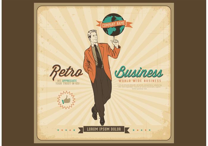 Gratis Vector Retro Business Poster