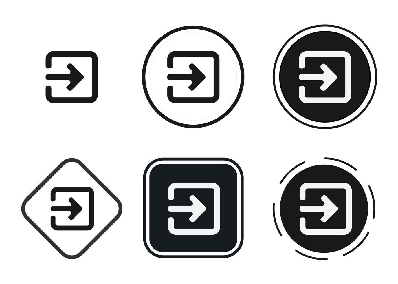 Beenden-Symbol . Web-Icon-Set. Icons Sammlung flach. einfache Vektorillustration. vektor