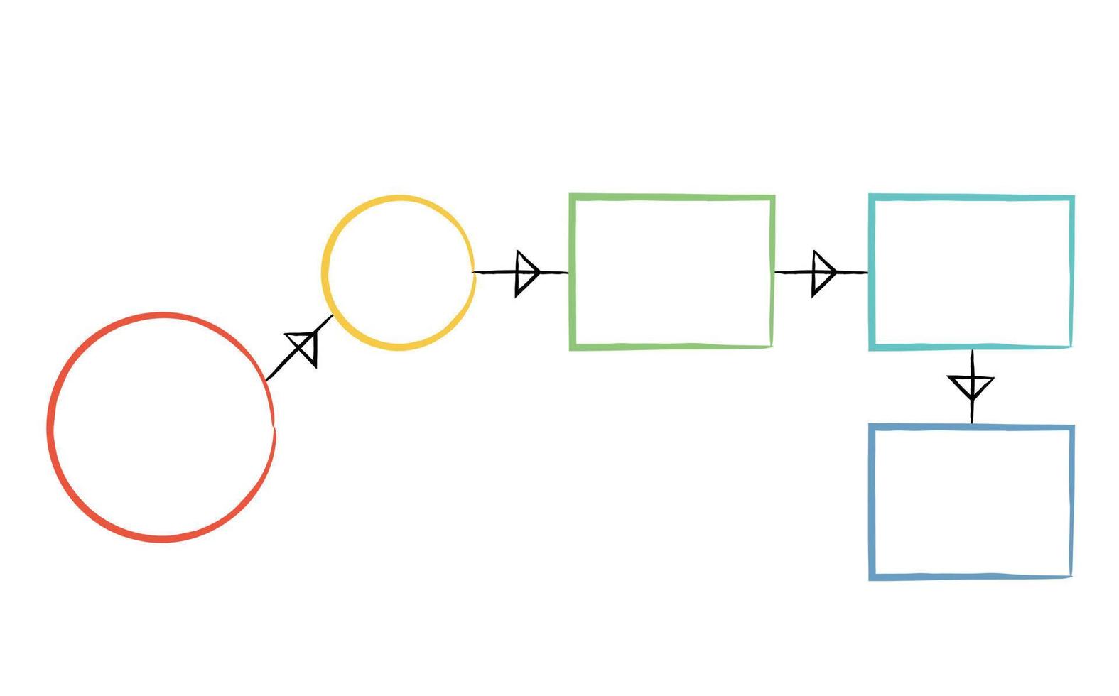 lineares Flussdiagramm. Illustration der Infografik-Geschäfts-, Diagramm- und Diagrammplanung vektor