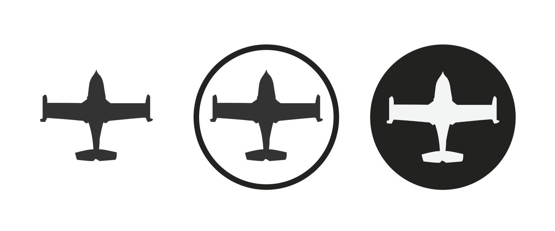 Trainingsflugzeug-Symbol. Web-Icon-Set. Icons Sammlung flach. einfache Vektorillustration. vektor
