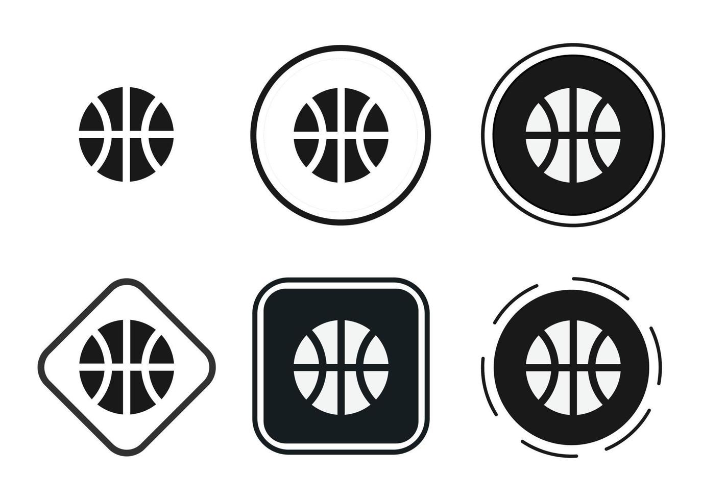 Basketball-Symbol. Web-Icon-Set. Icons Sammlung flach. einfache Vektorillustration. vektor