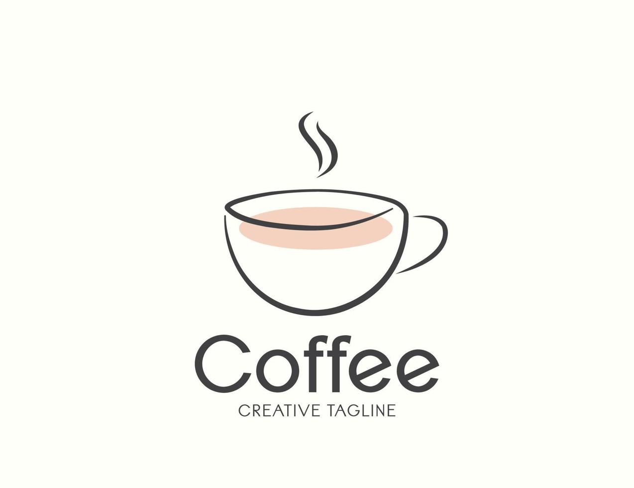 kaffekopp logotyp design vektor