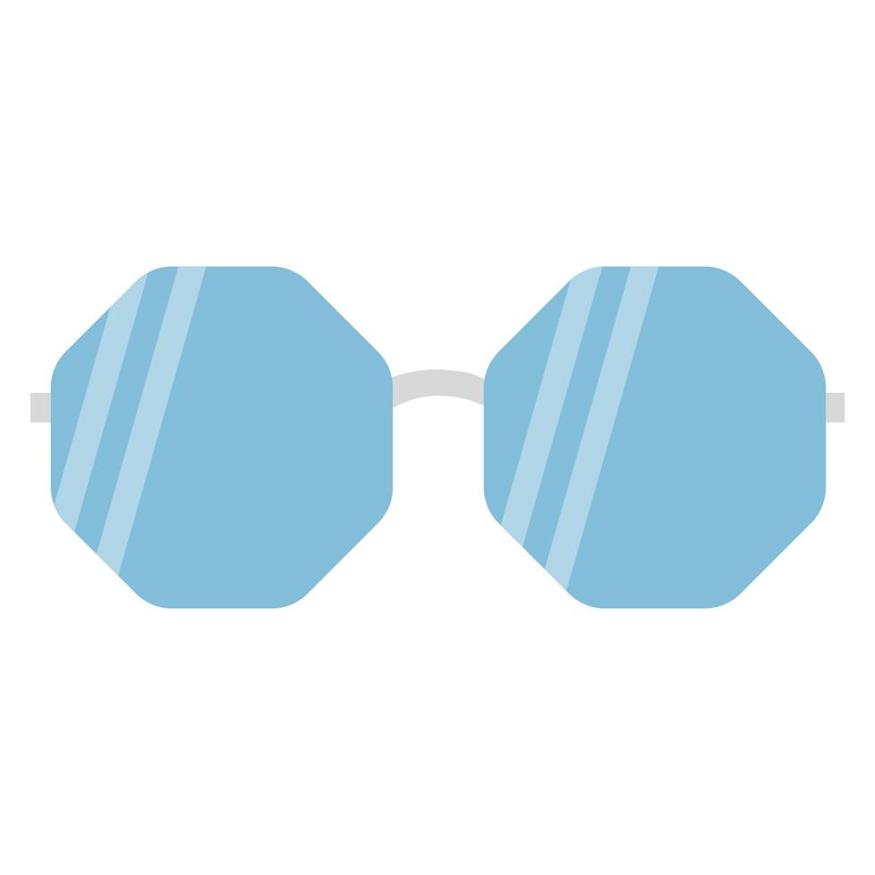 Sonnenbrille mit blauen Gläsern. blaue Brille. vektorillustration im flachen stil vektor