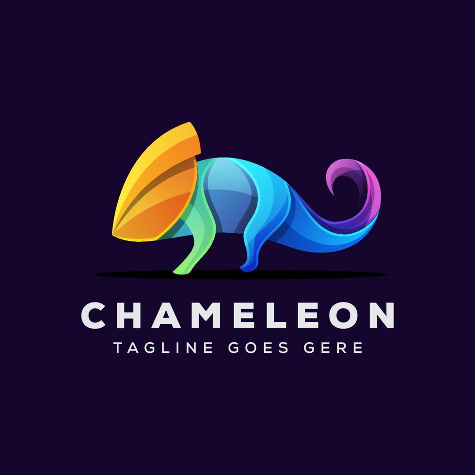 Chamäleon-Logo-Illustrationsvektorvorlage vektor