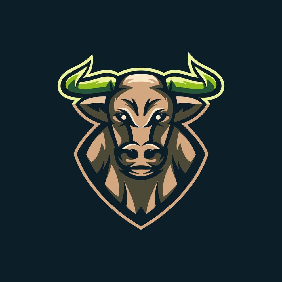 Bull e Sport-Logo für Ihr Team-Gaming vektor