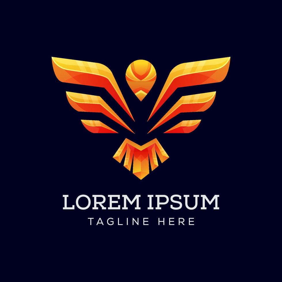 eagle wing logotyp premium vektor