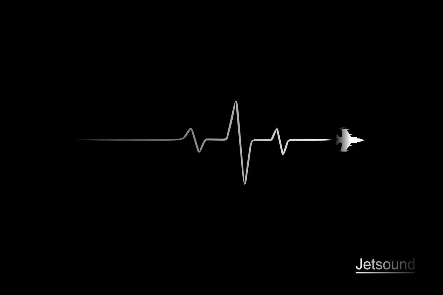 jet heartbeat puls linje popkonst potrait logotyp färgglad design med mörk bakgrund. abstrakt vektorillustration. mörk minimalistisk tapet vektor