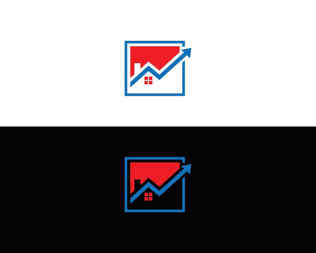 fastighets logotyp designmall, hus och byggnad logotyp design koncept vektor