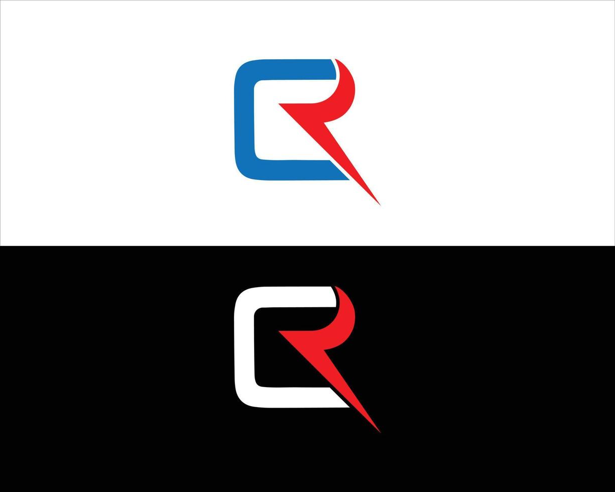 cr logo ikon vektor symbol malldesign.