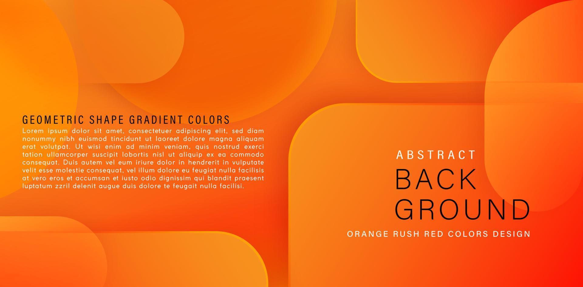 abstrakter geometrisch geformter orangefarbener Hintergrund mit Platz für Text, Anzeigenkampagnengeschäft, Werbeagentur, Katalogproduktanzeige, Katalogschilder, Produkthintergrund für Produkteinführungsveranstaltungen, Plakatwände vektor