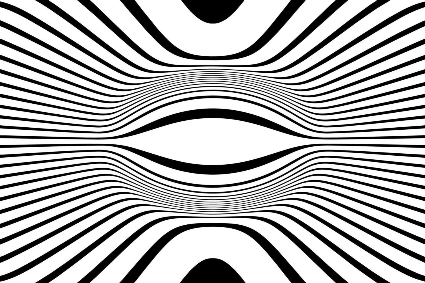 abstrakta ränder flytande ögat svart och vit bakgrund vektor