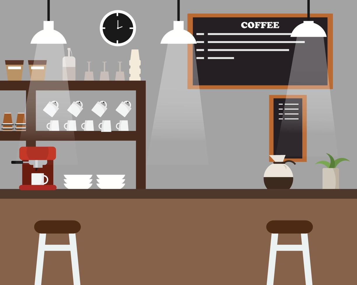 design kafé interiör vektorillustration vektor